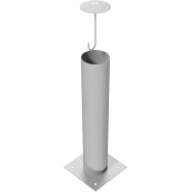 Barrier bollard | Steel tube  193 x 3.6 mm | stationary | for dowel fixing | hot-dip galvanized | total length: 1000 mm | with steel cap with concrete anchor